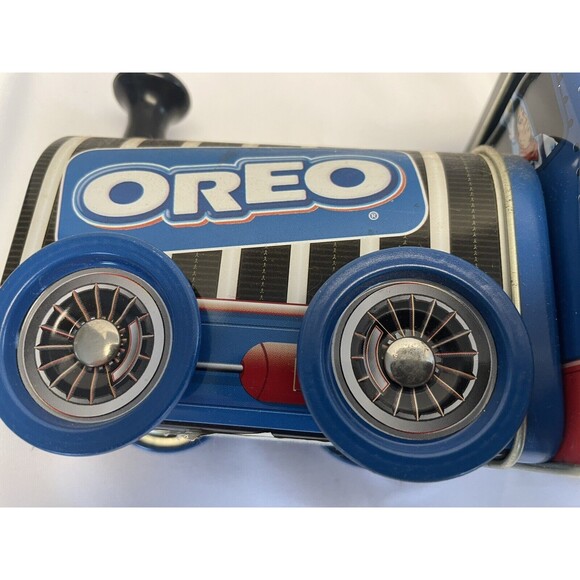 OREO Cookie  Nabisco Train Engine 1997 Collectible Tin Wheels Turn Preowned - Picture 6 of 10